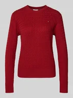 Swetry damskie - Sweter z dzianiny o kroju regular fit z czystej bawełny - miniaturka - grafika 1