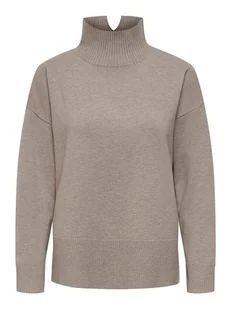 ONLY Sweter w kolorze szarobrązowym - Swetry damskie - miniaturka - grafika 1