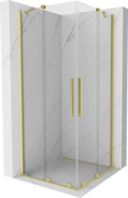 Kabiny prysznicowe - Mexen Velar Duo kabina prysznicowa rozsuwana 90x90 cm, transparent, złota szczotkowana - 871-090-090-02-55 - miniaturka - grafika 1