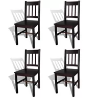 Krzesła - vidaXL Krzesło do jadalni brązowe drewno 4 szt. - miniaturka - grafika 1