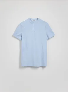 Reserved - Koszulka polo regular ze stójką - jasnoniebieski - Koszulki męskie - miniaturka - grafika 1