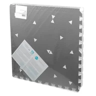 Maty piankowe - Mata piankowa podłogowa XXL Humbi 180x120 Duże puzzle piankowe wodoodporne bezpieczne 6 szt. szary trójkąty - miniaturka - grafika 1