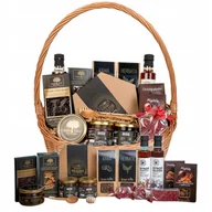 Herbata - Kosz Prezentowy Wiklinowy Zestaw Premium Herbata Czekolada Trufle Urodziny - miniaturka - grafika 1