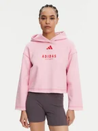 Bluzy damskie - adidas Bluza ALL SZN Graphic JJ4519 Różowy Loose Fit - miniaturka - grafika 1