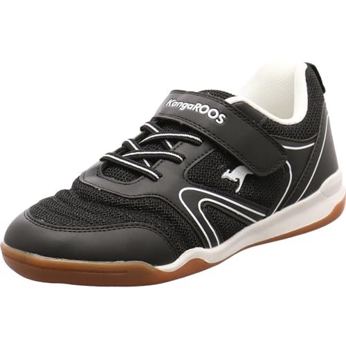 KangaROOS K-breezeyard Ev, Buty dziecięce Unisex, Jet Black White, 28 EU