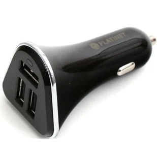 Platinet Ładowarka CAR CHARGER 3xUSB 5,2A czarna 43721 - Ładowarki samochodowe - miniaturka - grafika 1