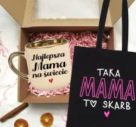 Kubki - Zestaw prezentowy dla Mamy na Dzień Mamy - TAKA MAMA TO SKARB - miniaturka - grafika 1