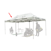 Akcesoria motocyklowe - Plandeka Dachowa XLMOTO 6x3 m do Namiotu Wyścigowego Easy-Up Szara (TYLKO DACH) - miniaturka - grafika 1