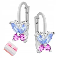 Biżuteria dla dzieci - Kolczyki Srebrne Dla Dziewczynki Dzieci Angielskie Srebro Motylki Wiszące - miniaturka - grafika 1