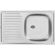Zlewozmywaki - Zlewozmywak  50 nakładany 1-komorowy z ociekaczem 50 x 80 cm stalowy Kuchinox - miniaturka - grafika 1