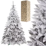 Choinki - Sztuczna choinka 220 cm premium świerk kaukaski ośnieżony drzewko świąteczne - miniaturka - grafika 1