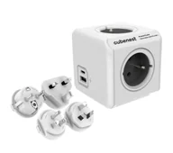 Przedłużacze i rozgałęźniki - Cubenest PowerCube Rewirable USB A+C PC620 PD 20W Szary - miniaturka - grafika 1