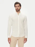 Koszule męskie - Lindbergh Koszula 30-203344B Biały Relaxed Fit - miniaturka - grafika 1