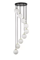 Lampy sufitowe - Salonowa lampa wisząca Piano 33661 Sigma kulista szklana biała mosiądz - miniaturka - grafika 1