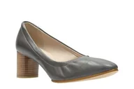 Półbuty damskie - Grace Isabella [dark grey leather] - rozmiar 41 - miniaturka - grafika 1