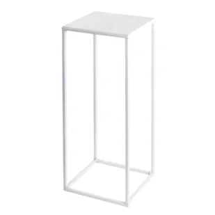 Kwietnik osłonka stojak Evron 19x19x47 cm biały metalowy loft - Kwietniki - miniaturka - grafika 1