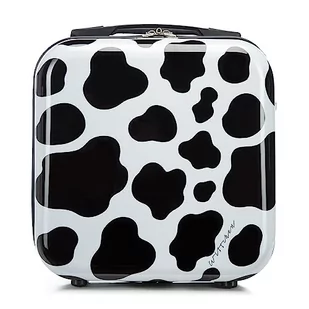 WITTCHEN Kosmetyczne etui podróżne z kolekcji Young-Collection ABS z powłoką z poliwęglanu i uchwytem teleskopowym, 14,5 l, czarno-białe - Etui na dokumenty i karty - miniaturka - grafika 1