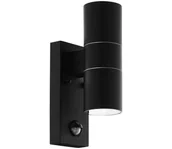 Lampy ogrodowe - Eglo 79545- LED Oświetlenie zewnętrzne z czujnikiem ARAPONGAS 2xGU10/2,8W/230V IP44 czarne - miniaturka - grafika 1