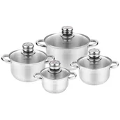 Zestawy garnków i patelni - Zestaw garnków nierdzewnych Pablo z termometrem 8-elementów - miniaturka - grafika 1