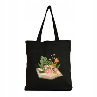 Eko Torba Bawełniana na ramię Shopper Eco Torebka Zakupy Książka Kwiaty 3 - Torby i wózki na zakupy Eko Torba Bawełniana na ramię Shopper Eco Torebka Zakupy Książka Kwiaty 3 - Torby i wózki na zakupy - miniaturka - grafika 1