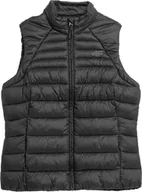Moda i Uroda OUTLET - Kamizelka pikowana damska 4F AW23TVESF072 - czarna S - miniaturka - grafika 1