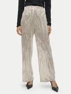 Spodnie damskie - Vero Moda Spodnie materiałowe Ellen 10319016 Beżowy Straight Fit - miniaturka - grafika 1