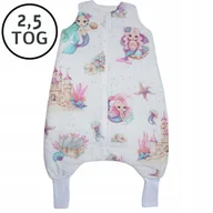 Śpiworki dla dzieci - CAŁOROCZNY ŚPIWOREK Z NOGAWKAMI 56-68 XS 2,5 TOG BAWEŁNA100% PRODUKT POLSKI - miniaturka - grafika 1