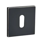 Klamki - Rozeta Na Klucz Krótka Kwadrat Slim Czarny/Złoty Kuchinox - miniaturka - grafika 1