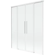Parawany nawannowe - Mexen Rox parawan nawannowy 2-skrzydłowy rozsuwany 150 x 150 cm, transparent, biały - 8C9-150-002-20-00 - miniaturka - grafika 1