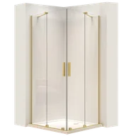 Kabiny prysznicowe - Rea Kabina Prysznicowa REA Montana Double Złota Szczotkowana 90x90 - miniaturka - grafika 1