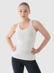4F Top slim treningowy damski - beżowy XS - Koszulki sportowe damskie 4F Top slim treningowy damski - beżowy XS - Koszulki sportowe damskie - miniaturka - grafika 1