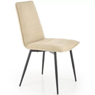 Halmar Krzesło K493 Czarny/Beżowy Kuchnia/Jadalnia/Salon Minimalistyczny/Loft - Krzesła - miniaturka - grafika 1
