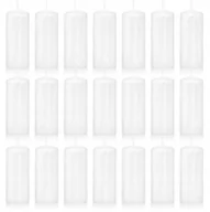 Świece - Świece ozdobne białe walec kokon 10/4 zestaw 21szt - miniaturka - grafika 1