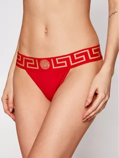 Majtki damskie - Versace Stringi Donna AUD01042 Czerwony - grafika 1