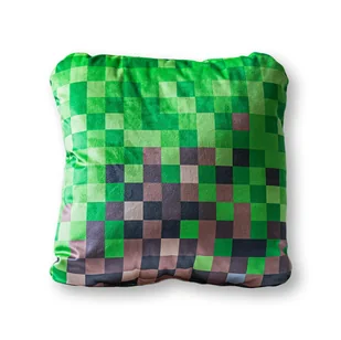 Poduszka przytulanka Kształtka 40x30 Pixele zielona brązowa - Kołdry i poduszki dla dzieci - miniaturka - grafika 1