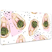 Podkładki na biurko - Podkładka na biurko Kaktusy geometryczne 100x50 cm - miniaturka - grafika 1