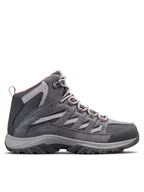 Buty trekkingowe damskie - Columbia Trekkingi Crestwood Mid Waterproof 2099861 Szary - miniaturka - grafika 1