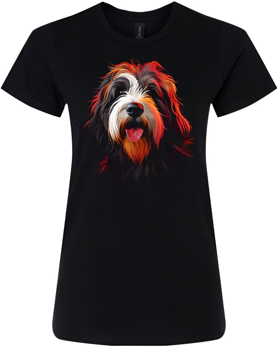 Koszulka Damska Nadruk Pies Bearded Collie Prezent Premium Xxl