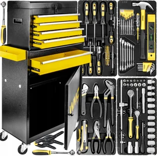 Szafka narzędziowa wózek warsztatowy 257 el. - Wózki magazynowe Szafka narzędziowa wózek warsztatowy 257 el. - Wózki magazynowe - miniaturka - grafika 1