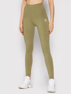 Legginsy - Adidas Legginsy Loungewear adicolor Essentials H06623 Zielony Slim Fit - grafika 1