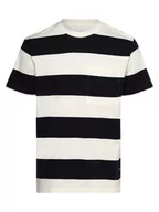 Koszulki męskie - Tom Tailor Denim - T-shirt męski, niebieski|biały - miniaturka - grafika 1