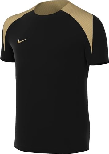 Nike Unisex dziecięce K Nk Df Strk24 Ss Top K, Black/Black/Jersey Gold/Metallic Gold, FN8407-011, XL
