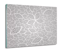 Deski do krojenia - osłona płyty kuchennej Srebro kwiaty wzór 60x52, ArtprintCave - miniaturka - grafika 1