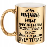 Kubki - Złoty Kubek ceramiczny Personalizowany Dzień Matki Dla Mamy Prezent - miniaturka - grafika 1