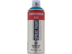 Talens Amsterdam, farba akrylowa w sprayu, 400 ml, Niebieski turkusowy - Przybory szkolne - miniaturka - grafika 2