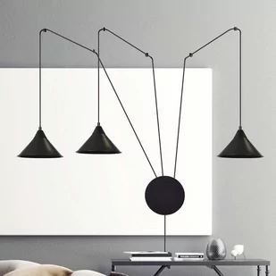 Emibig Abramo lampa wisząca 3-punktowa czarna 160/3 160/3 - Lampy sufitowe - miniaturka - grafika 3