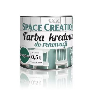 Space Creation Farba kredowa do renowacji mebli SPACE CREATION Intense, szmaragd, 0,5 l - Przybory szkolne - miniaturka - grafika 1