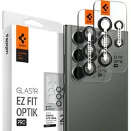 Pozostałe akcesoria do telefonów - Spigen Szkło na aparat Glas.tR Ez Fit Optik Pro 2-Pack do Galaxy S23 Ultra, czarne - miniaturka - grafika 1