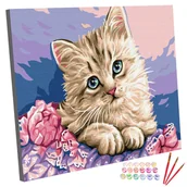 Malowanie po numerach - Zestaw do malowania po numerach, 40x50 cm, słodki kotek - miniaturka - grafika 1