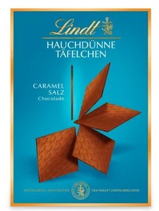 LINDT Hauchdünne Täfelchen Caramel & Salz cienkie tafle czekolady 125g - Bombonierki i czekoladki - miniaturka - grafika 1